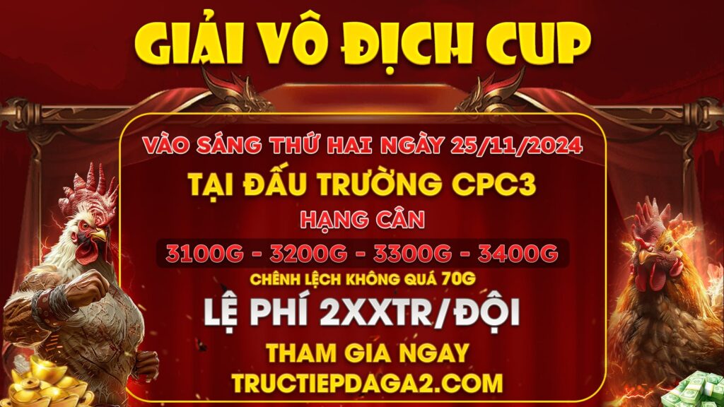 [Thông Báo] Giải Vô Địch Cup CPC3 25/11/2024