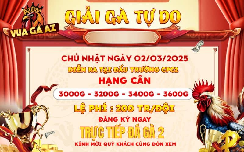 [Thông Báo] Giải Đấu Gà Tự Do Tại CPC2 Ngày 2/3/2025