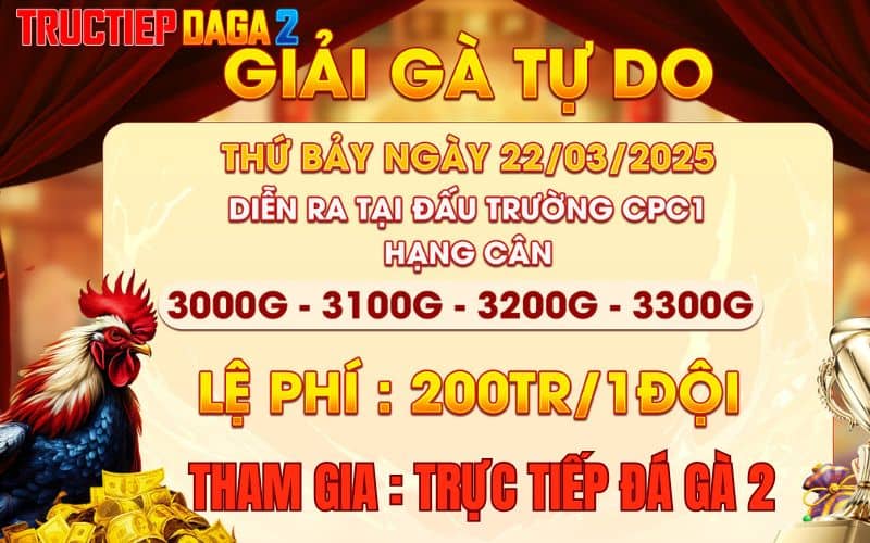 [THÔNG BÁO] Giải 4 Con Gà Tự Do Tại CPC1 Ngày 22/3/2025